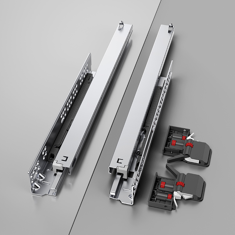 HanSom DH3325/DH5325 Full Extension Synchronized Soft-close Concealed Drawer Slides with Handle 8