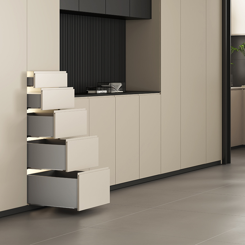 HanSom SB2901 Super Slim Drawer Box with Full Extension Synchronized Soft-close Slides and Tilt Adjustment, H63/101/148/180mm 3