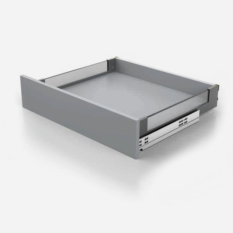 HanSom SB6100 Glass Slim Drawer Box with Tilt Adjustment and Full Extension Synchronized Soft-close Slides