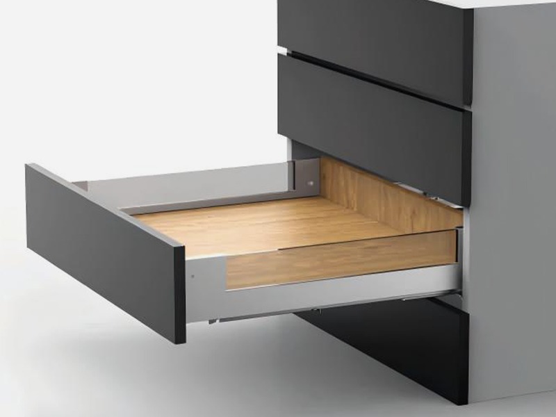 HanSom SB6100 Glass Slim Drawer Box with Tilt Adjustment and Full Extension Synchronized Soft-close Slides 3