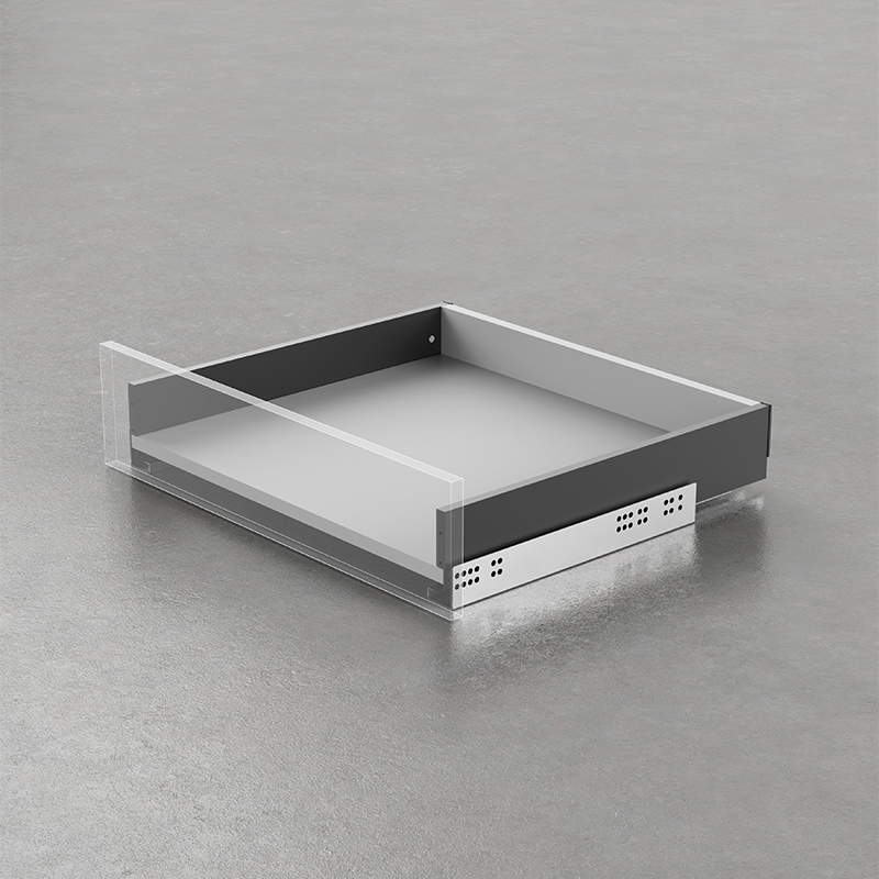 HanSom SB6100 Glass Slim Drawer Box with Tilt Adjustment and Full Extension Synchronized Soft-close Slides 9