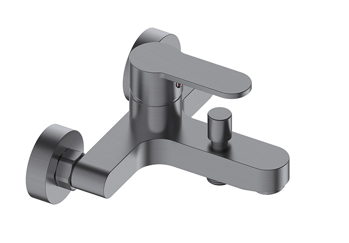QUT1-G — Quatorze bath/shower mixer tap- Gun gray