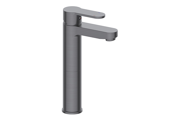 QUT2R-G — Quatorze high wash basin mixer tap-Gun gray